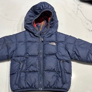 The North Face Blue Reversible Hooded Puffer Jacket-Toddler